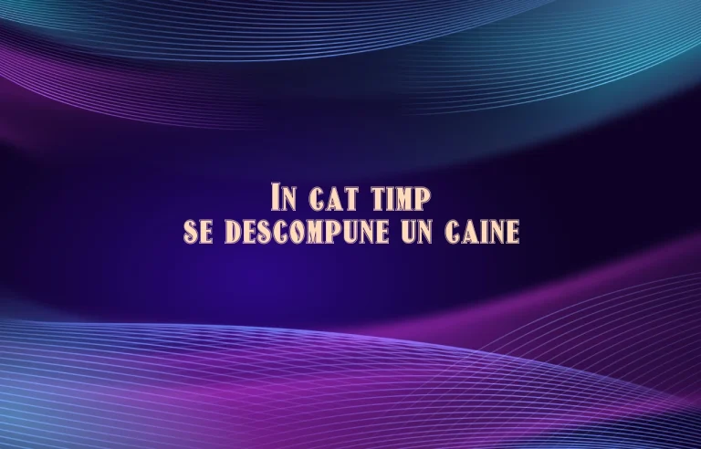 in cat timp se descompune un caine