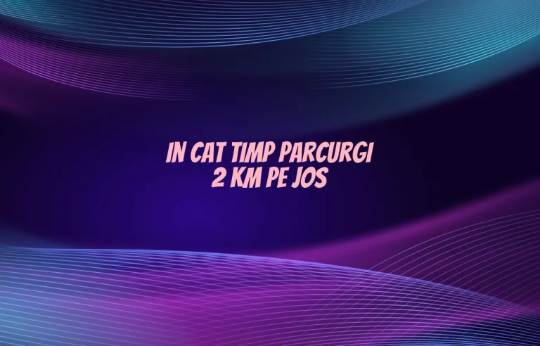 in cat timp parcurgi 2 km pe jos