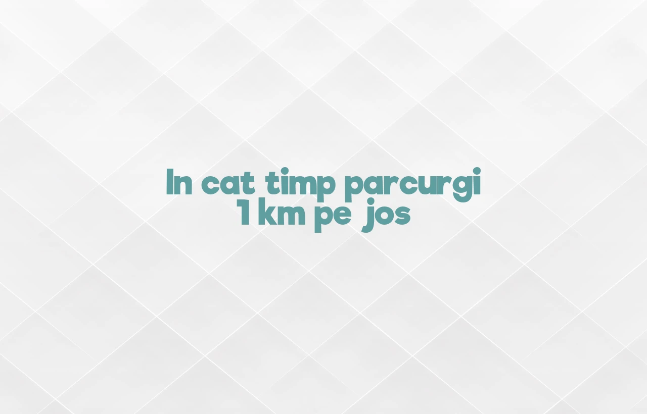 in cat timp parcurgi 1 km pe jos