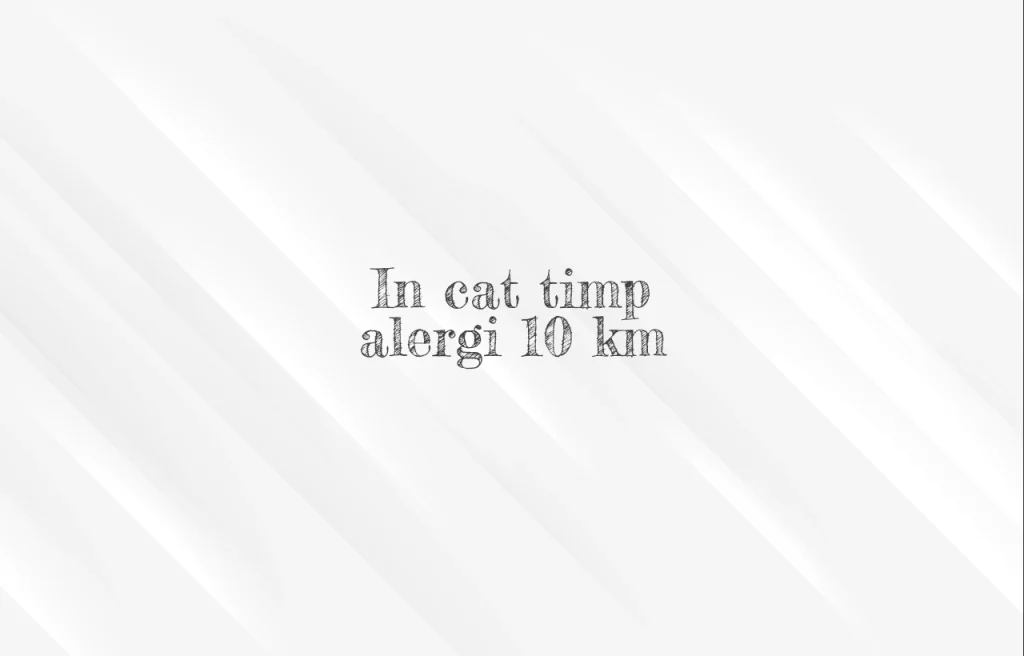 in cat timp alergi 10 km