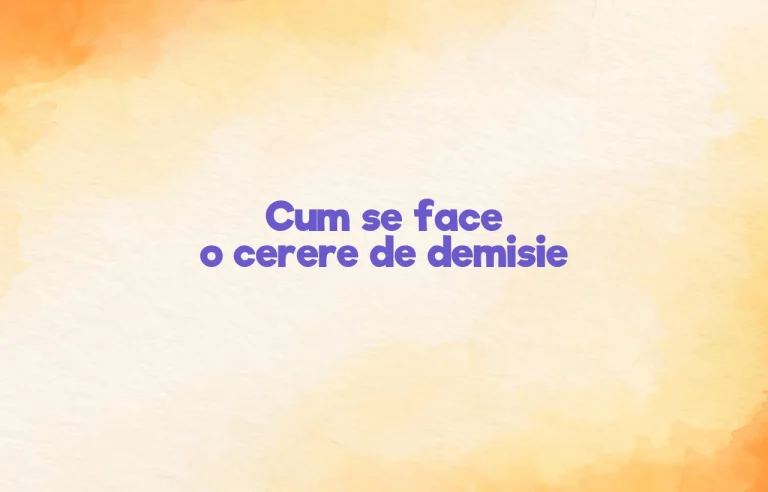 cum se face o cerere de demisie