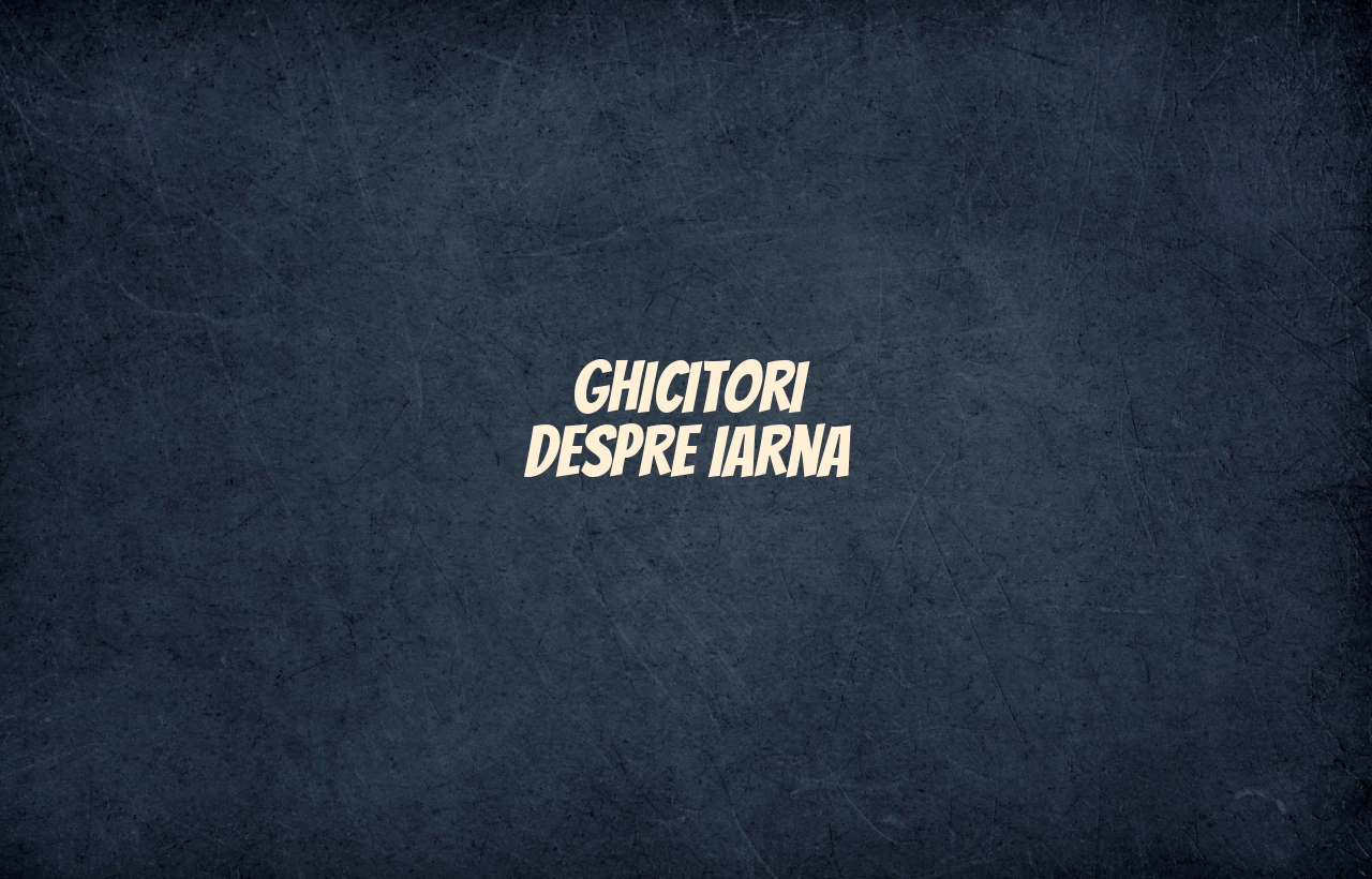 ghicitori despre iarna