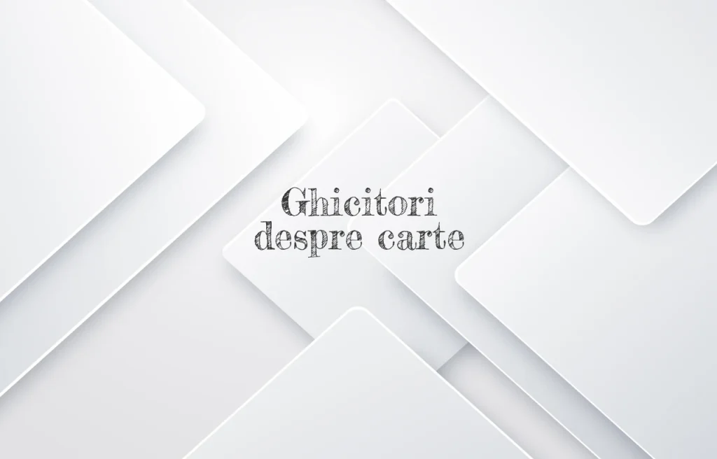 ghicitori despre carte
