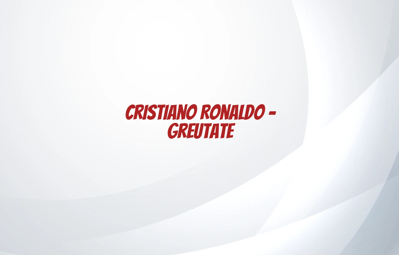 cristiano ronaldo greutate